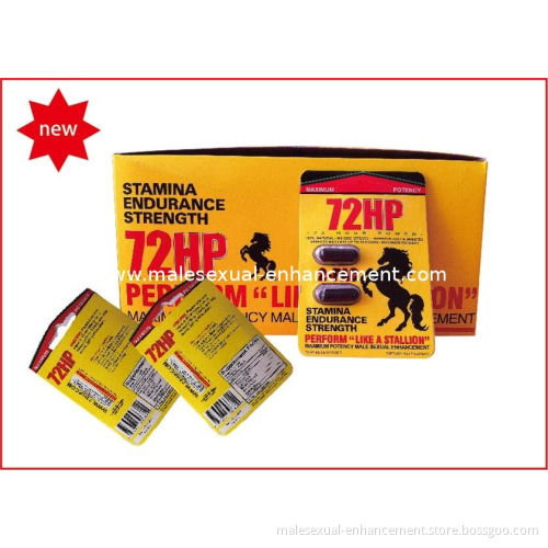 Natural 72hp Pills, Male Sexual Enhancement Supplement With 48 Capsules / Box